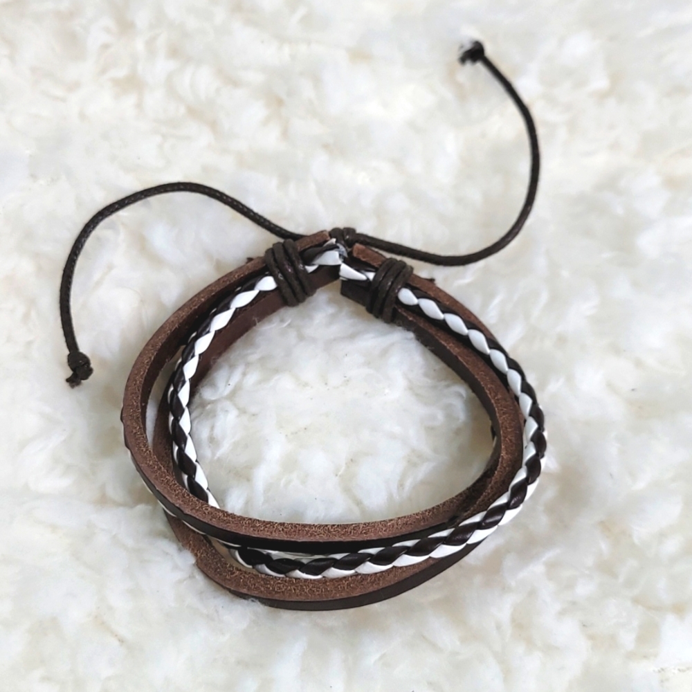 NEW - Handmade Leather Bracelet Cuff